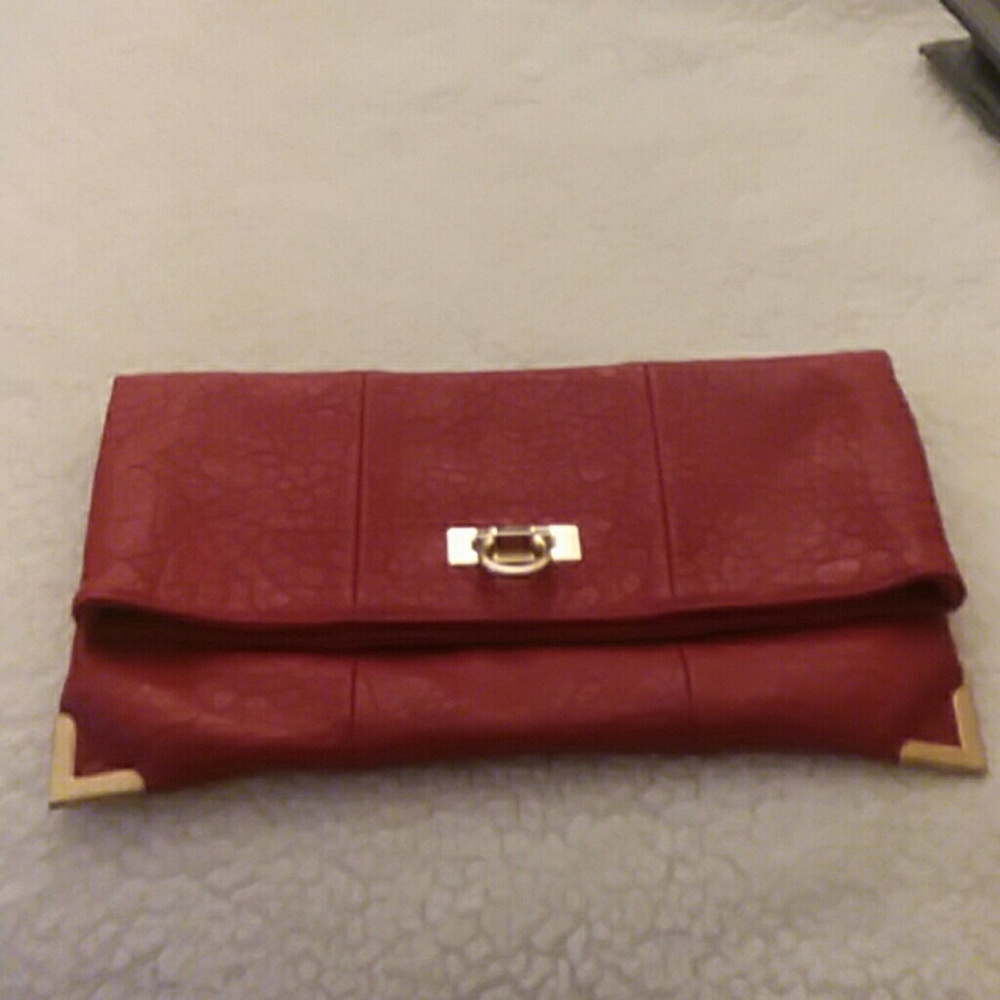 FOREVER 21 Ruby Red Clutch Purse